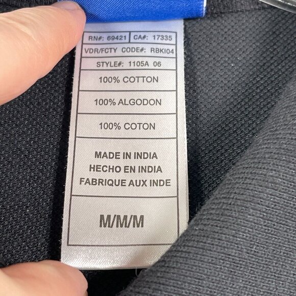 Atlanta Falcons Polo Shirt Mens M Black NFL Reebok Short Sleeve Embroidered NEW - Picture 10 of 11